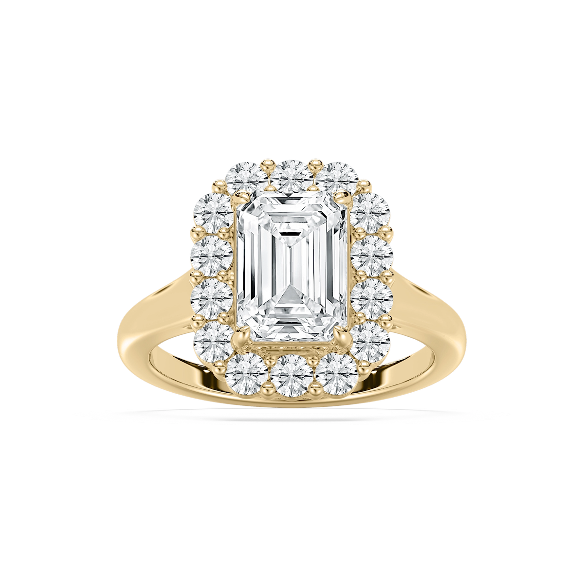 Thea 3 ⁷⁄₈ ctw Emerald Lab Grown Diamond Grand Halo Engagement Ring