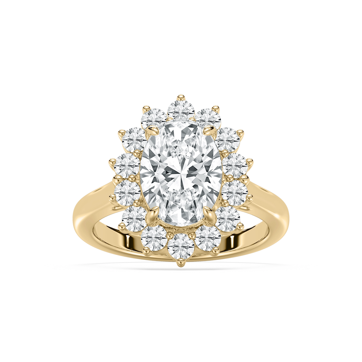 Thea 3 ⁷⁄₈ ctw Oval Lab Grown Diamond Grand Halo Engagement Ring