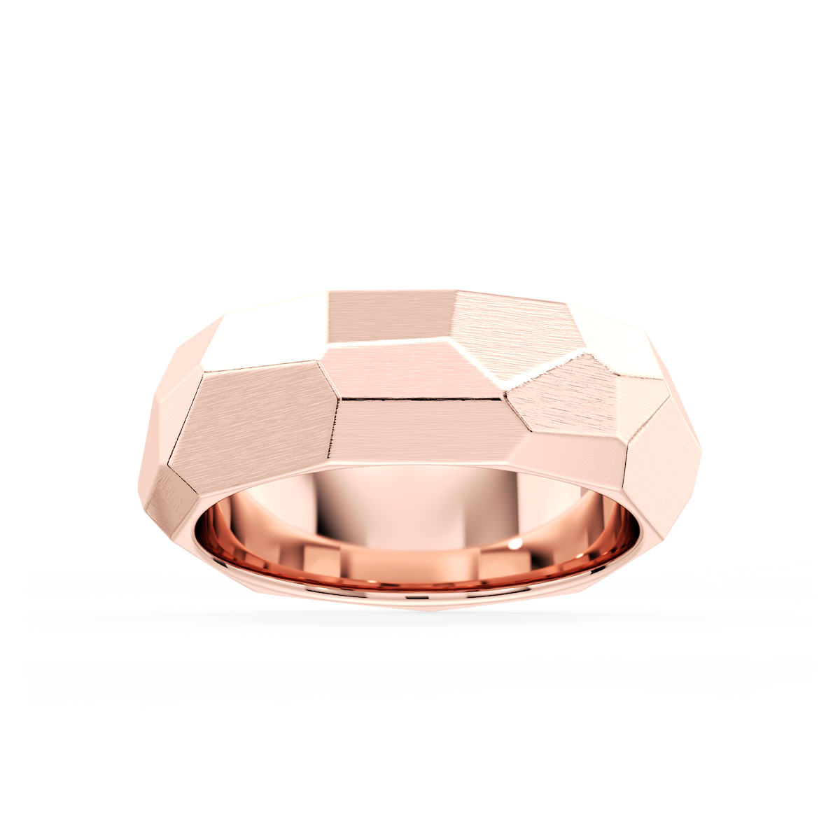 Thomson 8mm Faceted Dome Plain Wedding Band