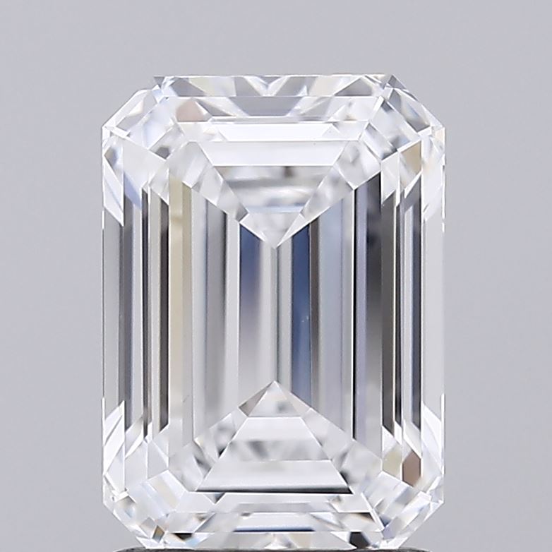 1.63 Carat Emerald Shaped, Ideal Cut, D Color, VS1 Clarity, IGI Certified Lab Grown Diamond