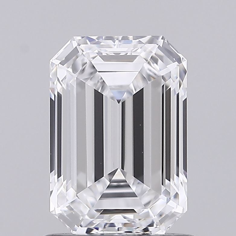 1.09 Carat Emerald Shaped, Ideal Cut, D Color, VVS2 Clarity, IGI Certified Lab Grown Diamond