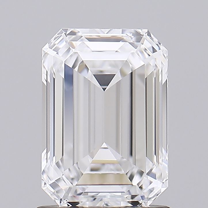 1.51 Carat Emerald Shaped, Ideal Cut, D Color, VVS2 Clarity, IGI Certified Lab Grown Diamond
