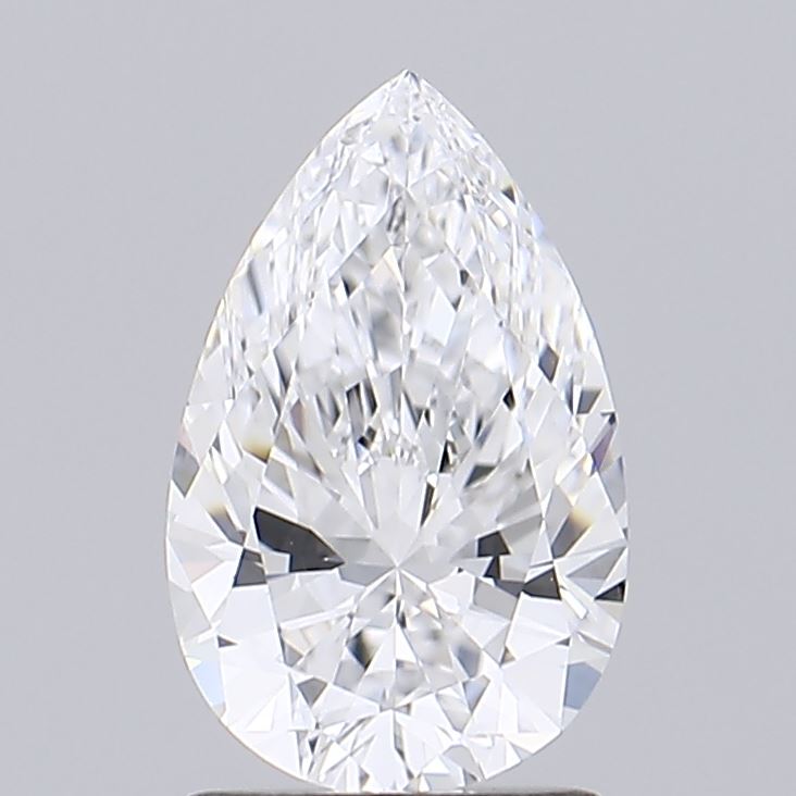 1.62 Carat Pear Shaped, Ideal Cut, D Color, IF Clarity, IGI Certified Lab Grown Diamond