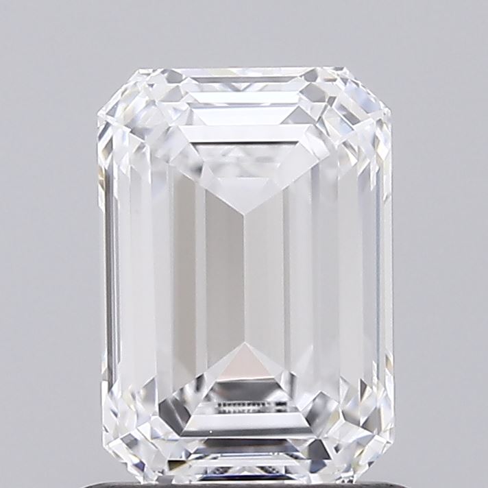 1.01 Carat Emerald Shaped, Ideal Cut, E Color, IF Clarity, IGI Certified Lab Grown Diamond