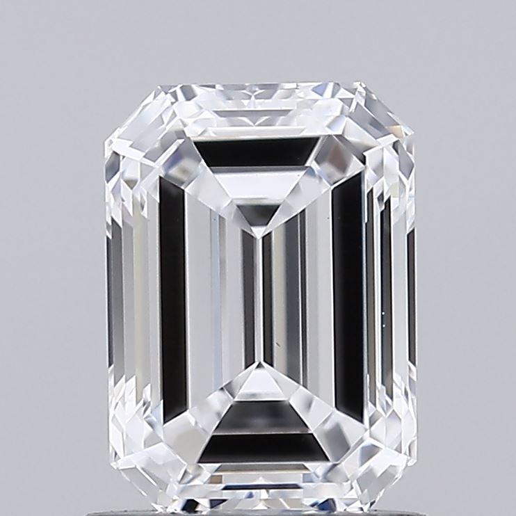 1.02 Carat Emerald Shaped, Ideal Cut, D Color, VS1 Clarity, IGI Certified Lab Grown Diamond