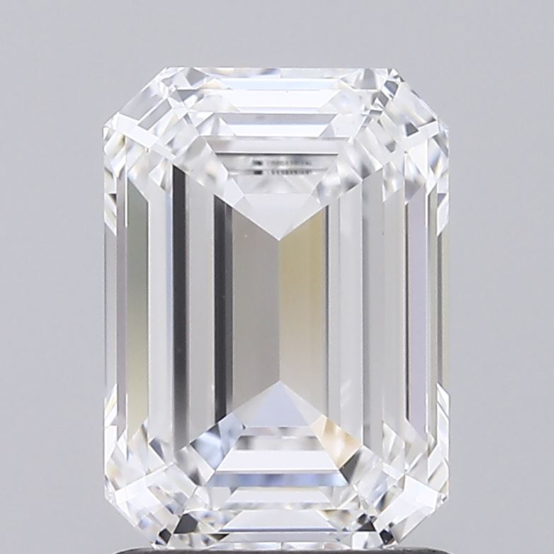 1.46 Carat Emerald Shaped, Ideal Cut, E Color, VVS2 Clarity, IGI Certified Lab Grown Diamond