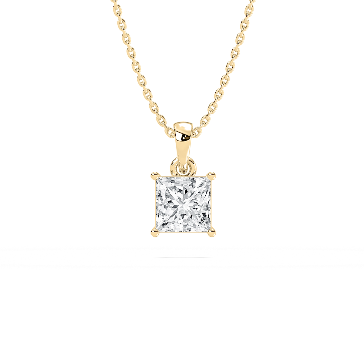 Cushion Lab Grown Diamond Timeless Single Bail Pendant - 18 Inches