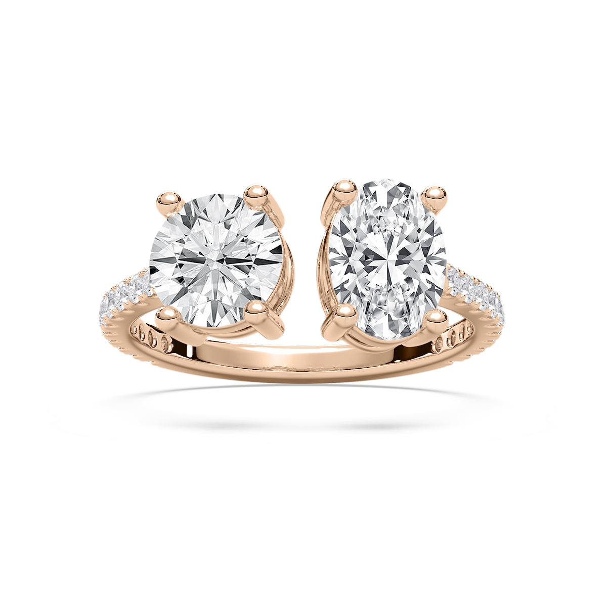 Toi et Moi Open Round and Oval Ring
