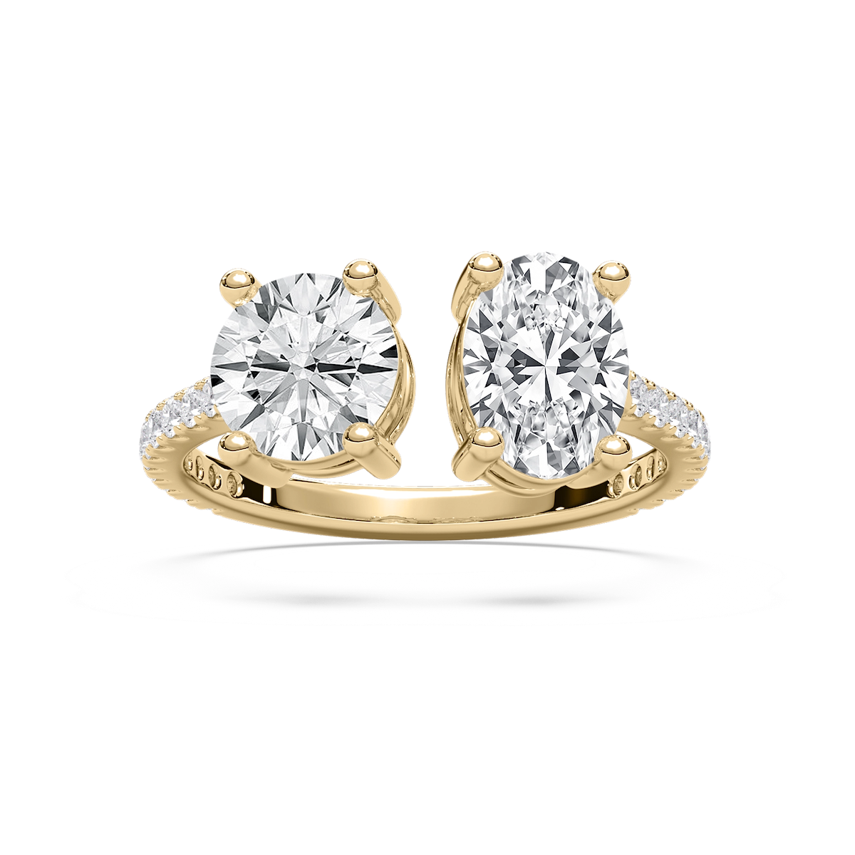 Toi et Moi Open Round and Oval Ring