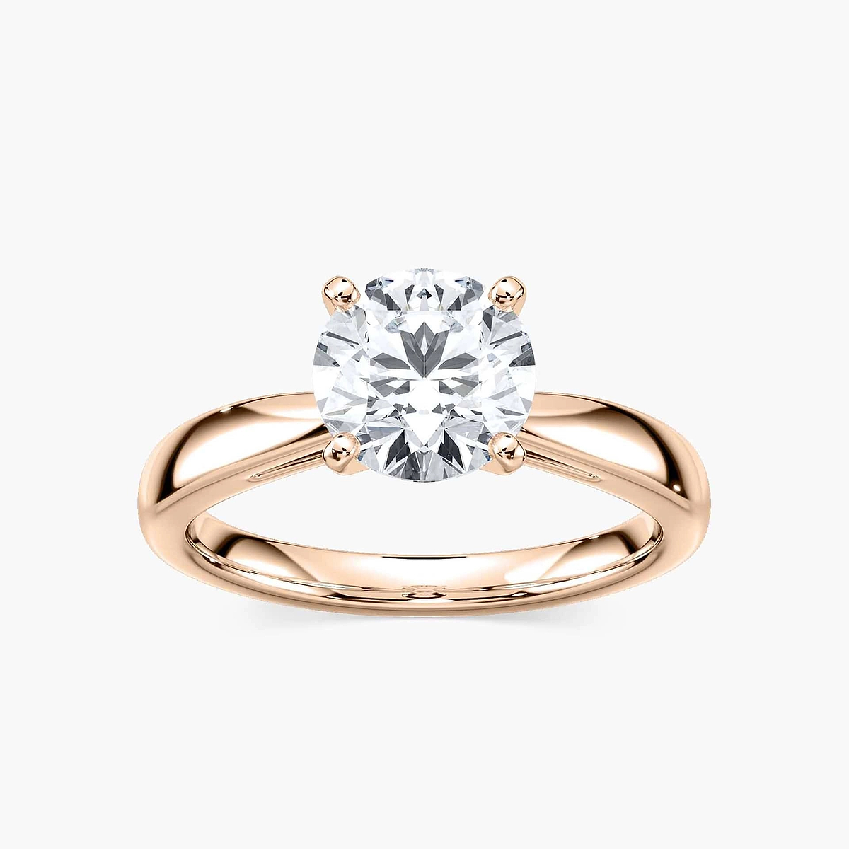 Tracie Lab Grown Diamond Pinched Cathedral Solitaire Engagement Ring