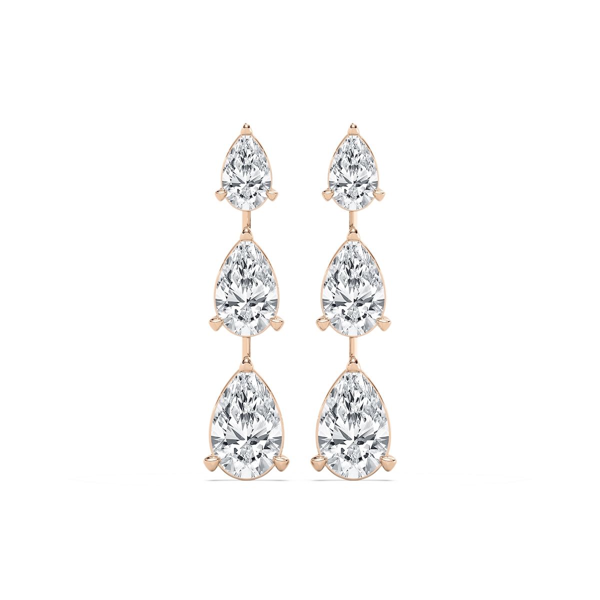 6 ctw Pear Lab Grown Diamond Drop Earrings