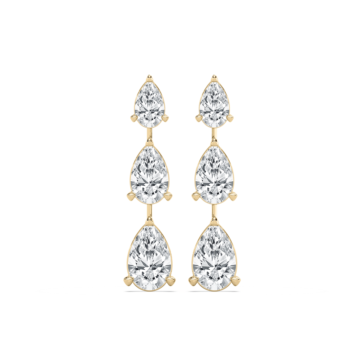 6 ctw Pear Lab Grown Diamond Drop Earrings