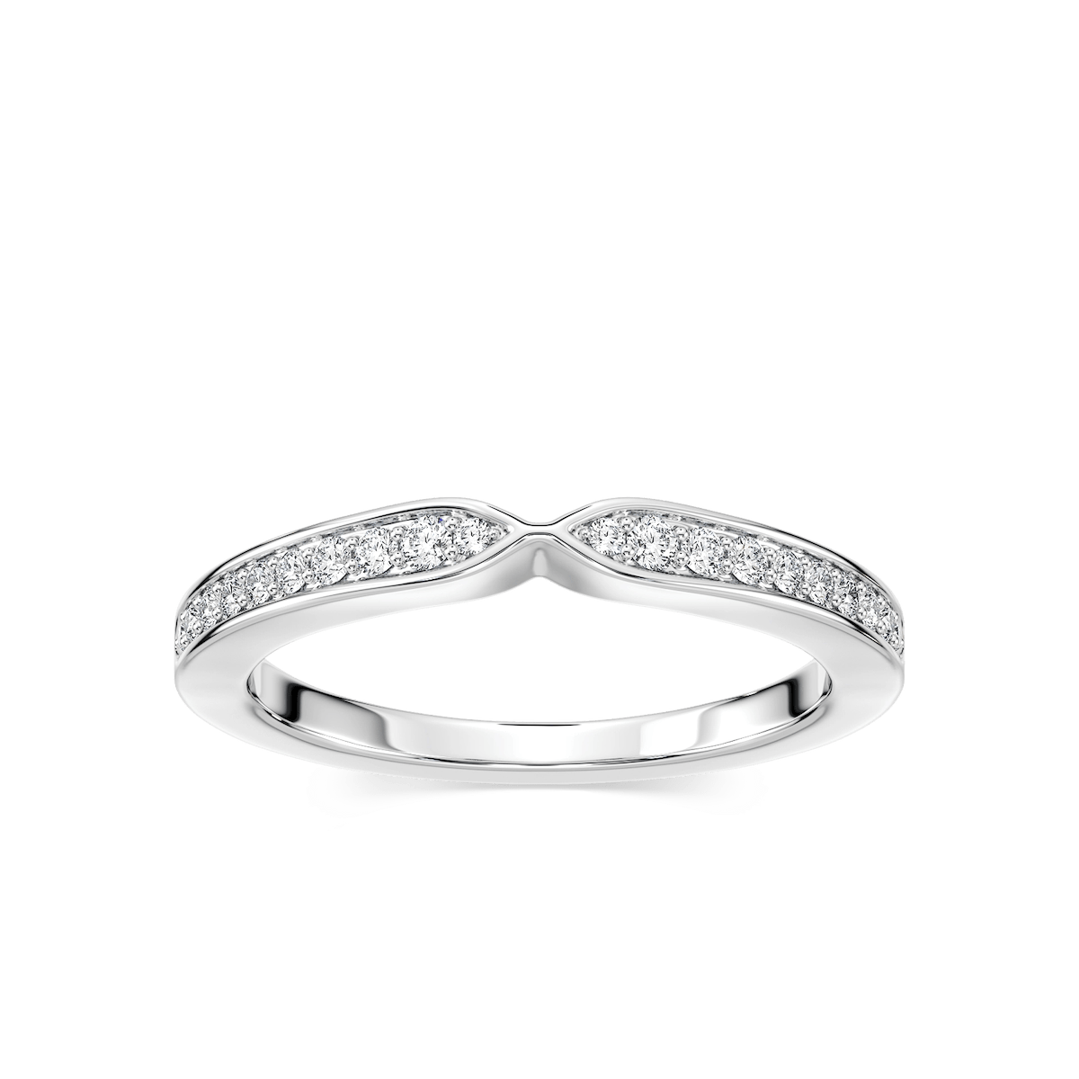 Valery 1/6 ctw Round Lab Grown Diamond Channel Set Curved Band