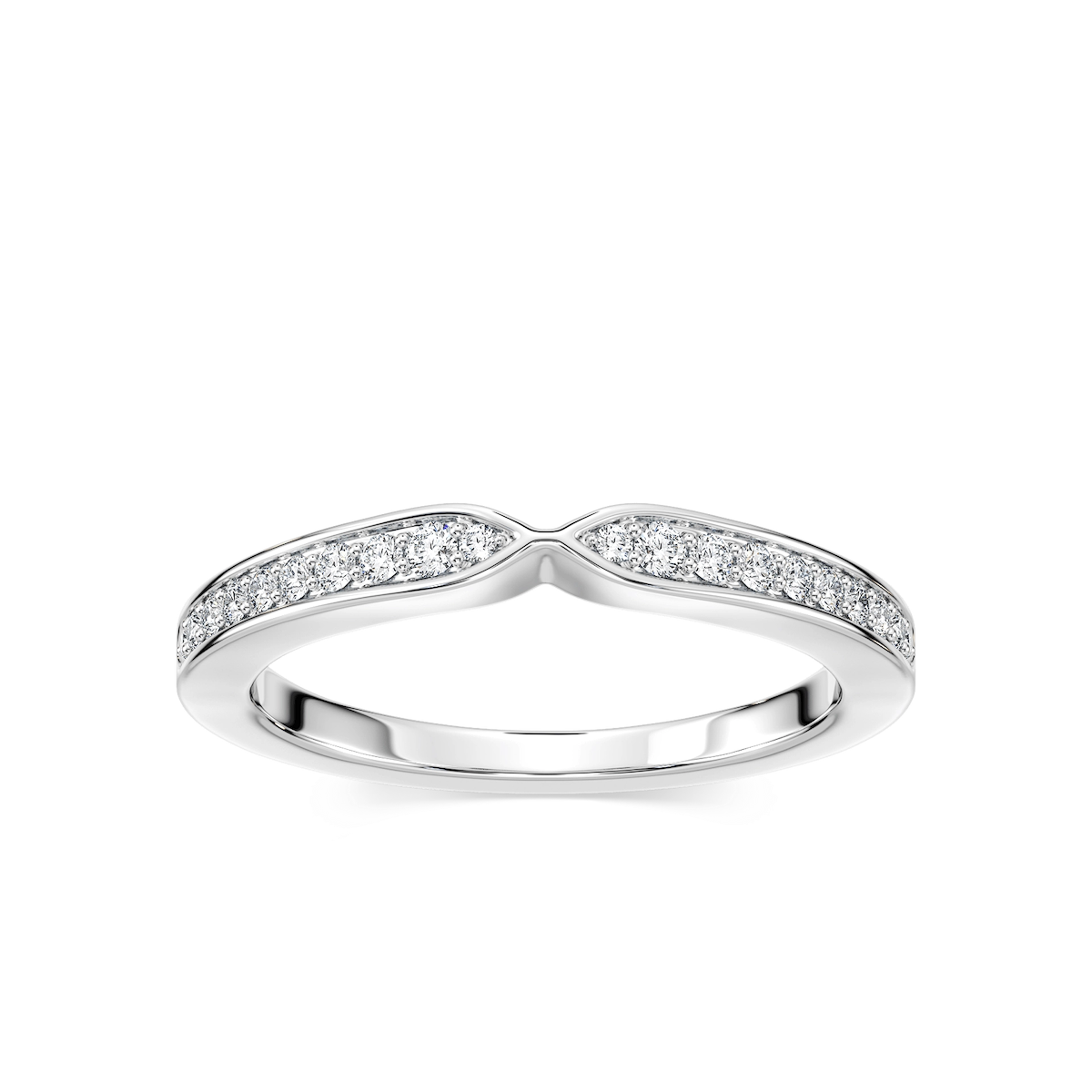 Valery 1/6 ctw Round Lab Grown Diamond Channel Set Curved Band