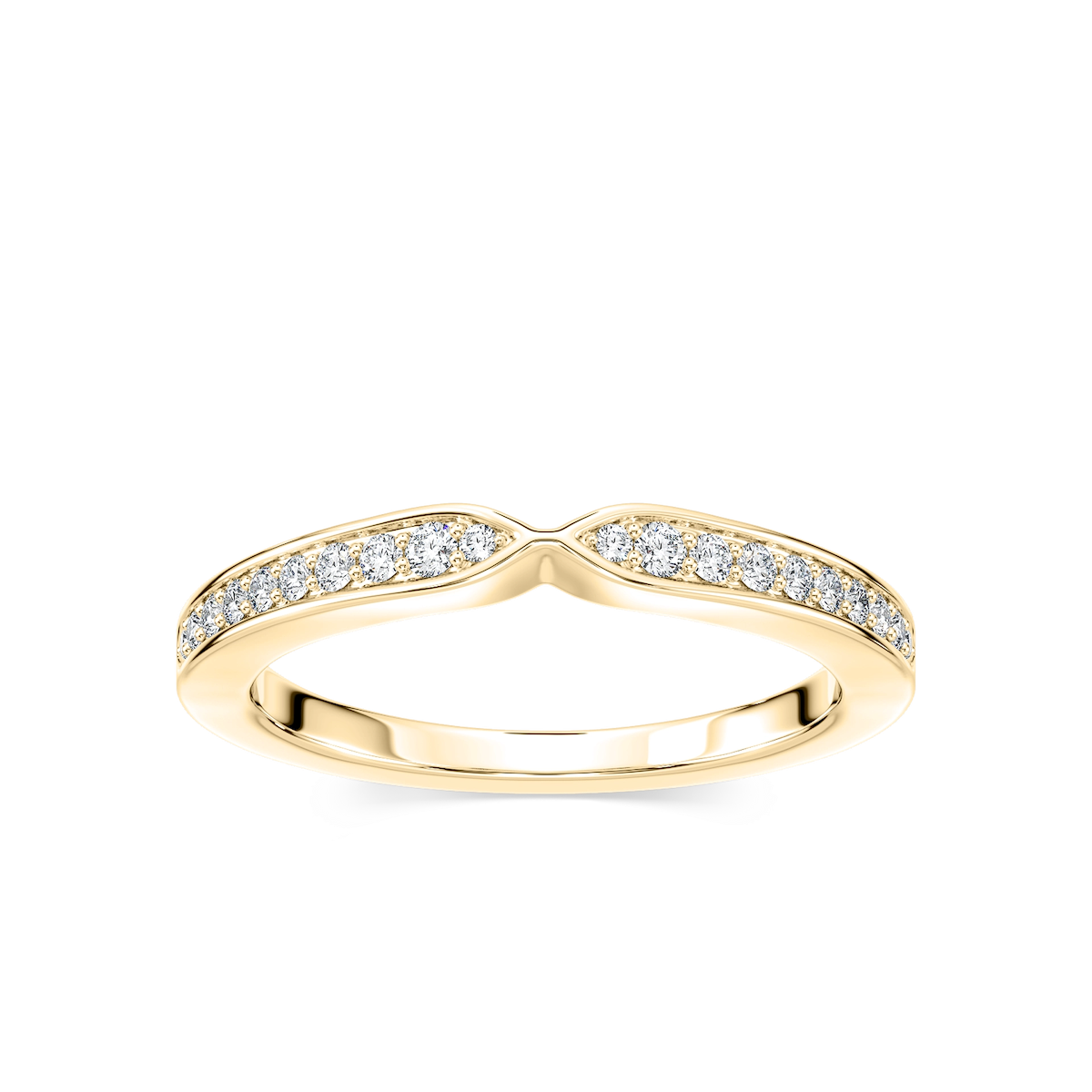 Valery 1/6 ctw Round Lab Grown Diamond Channel Set Curved Band