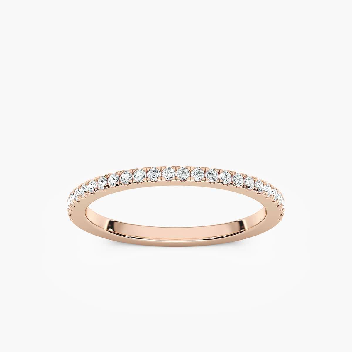 Liv 1/5 ctw Round Lab Grown Diamond Pave Wedding Band