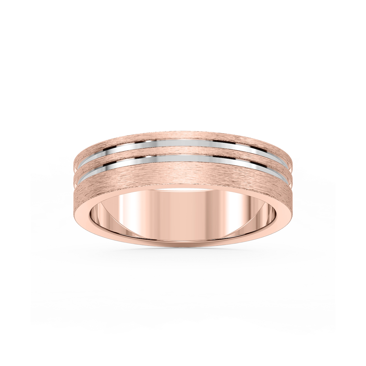 Vale 6.00mm Double Grooves Plain Metal Band