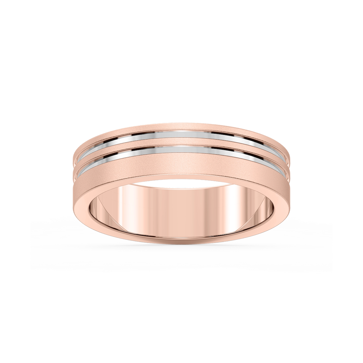 Vale 6.00mm Double Grooves Plain Metal Band