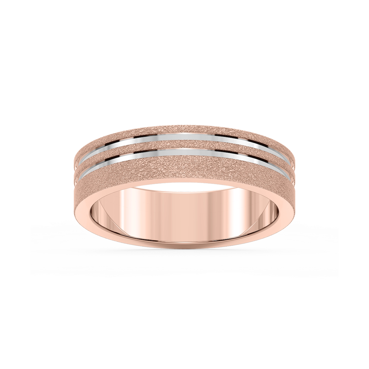 Vale 6.00mm Double Grooves Plain Metal Band