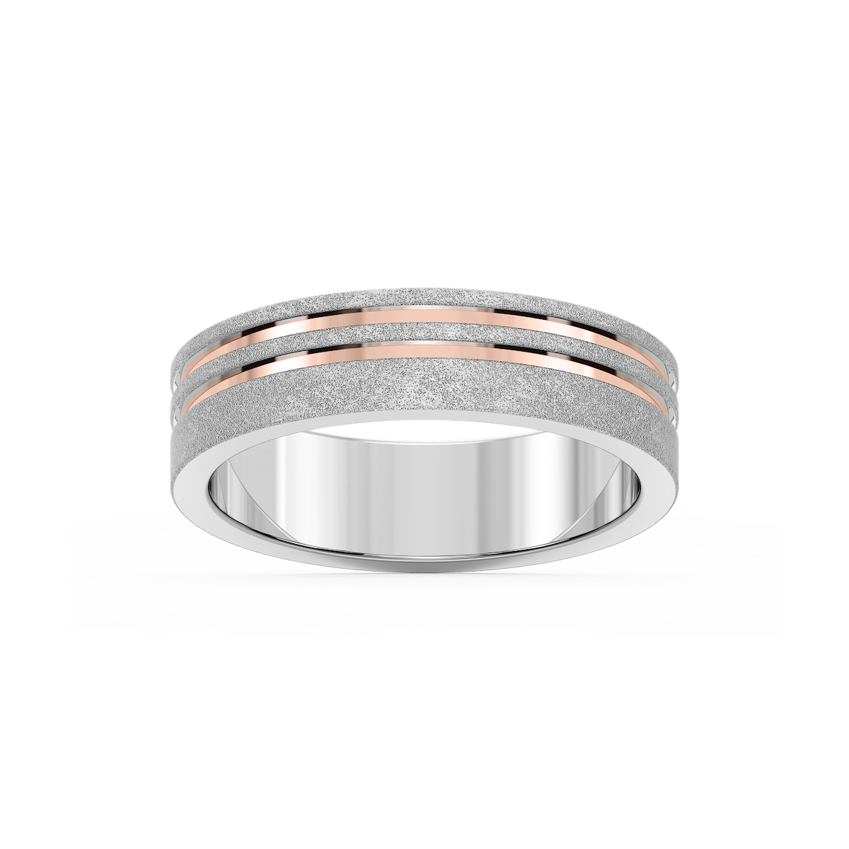 Vale 6.00mm Double Grooves Plain Metal Band