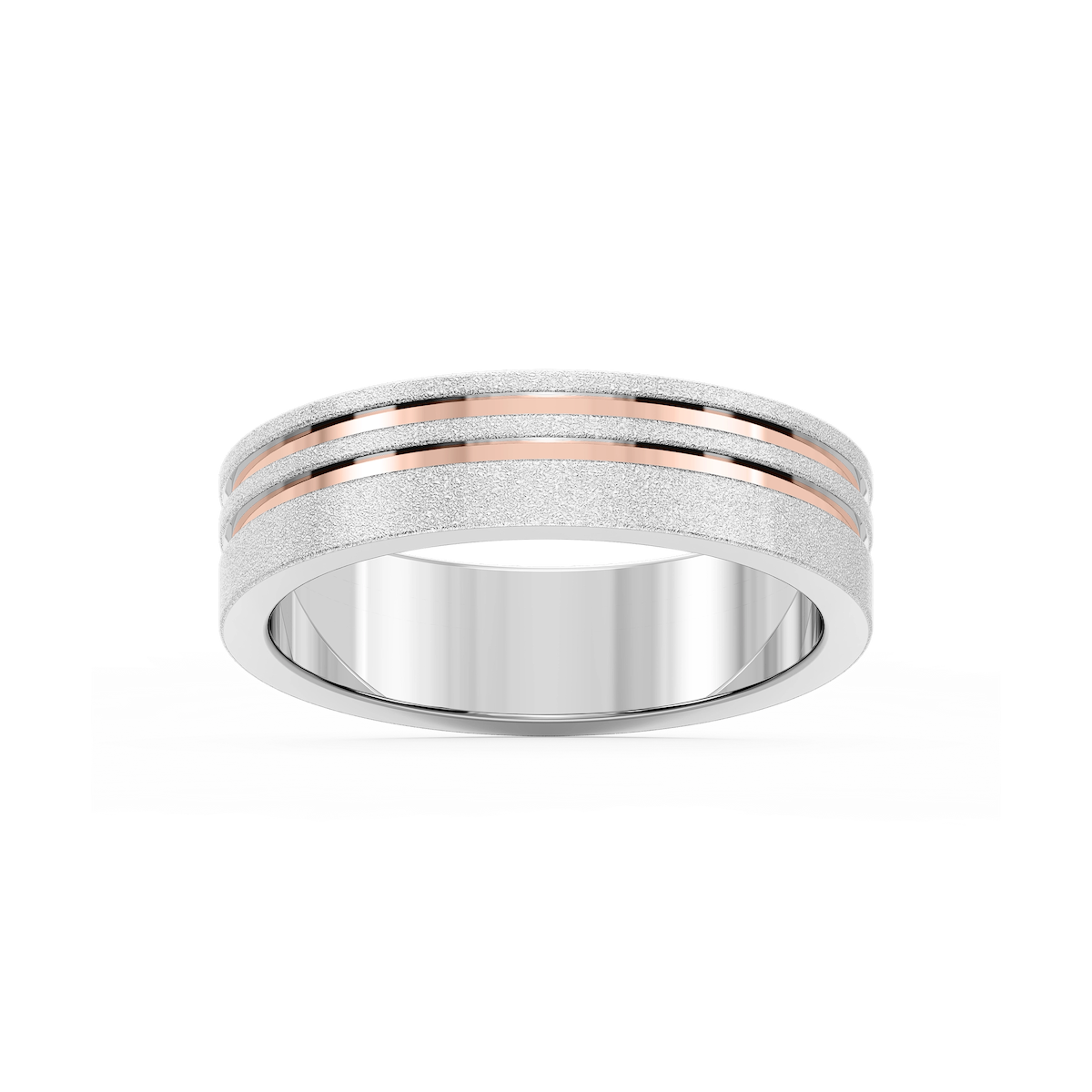 Vale 6.00mm Double Grooves Plain Metal Band