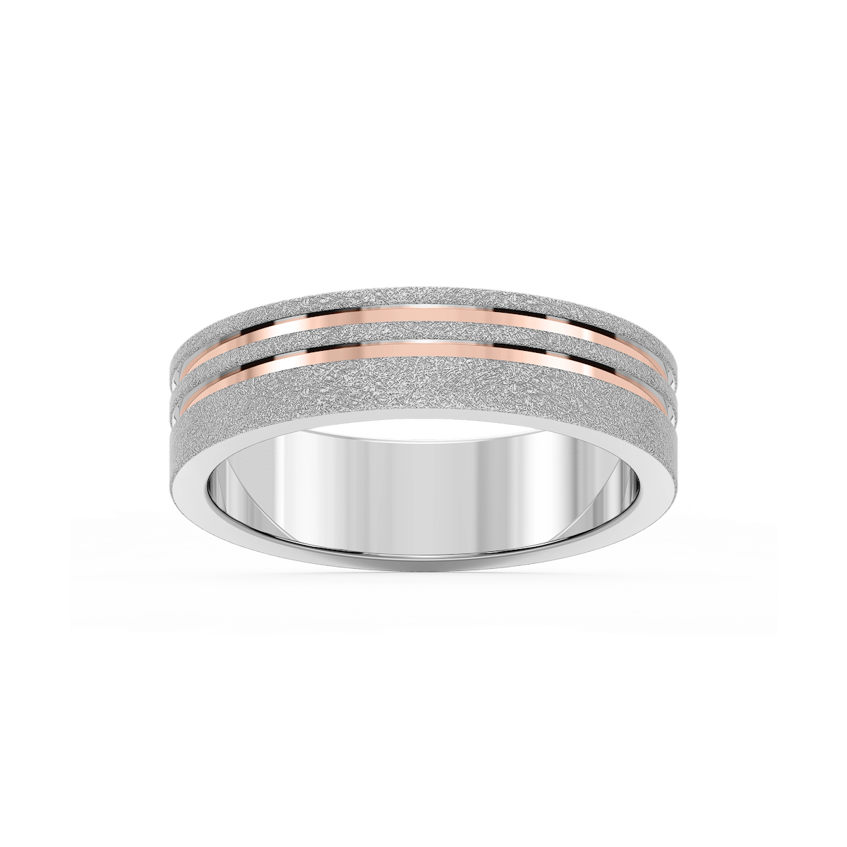 Vale 6.00mm Double Grooves Plain Metal Band