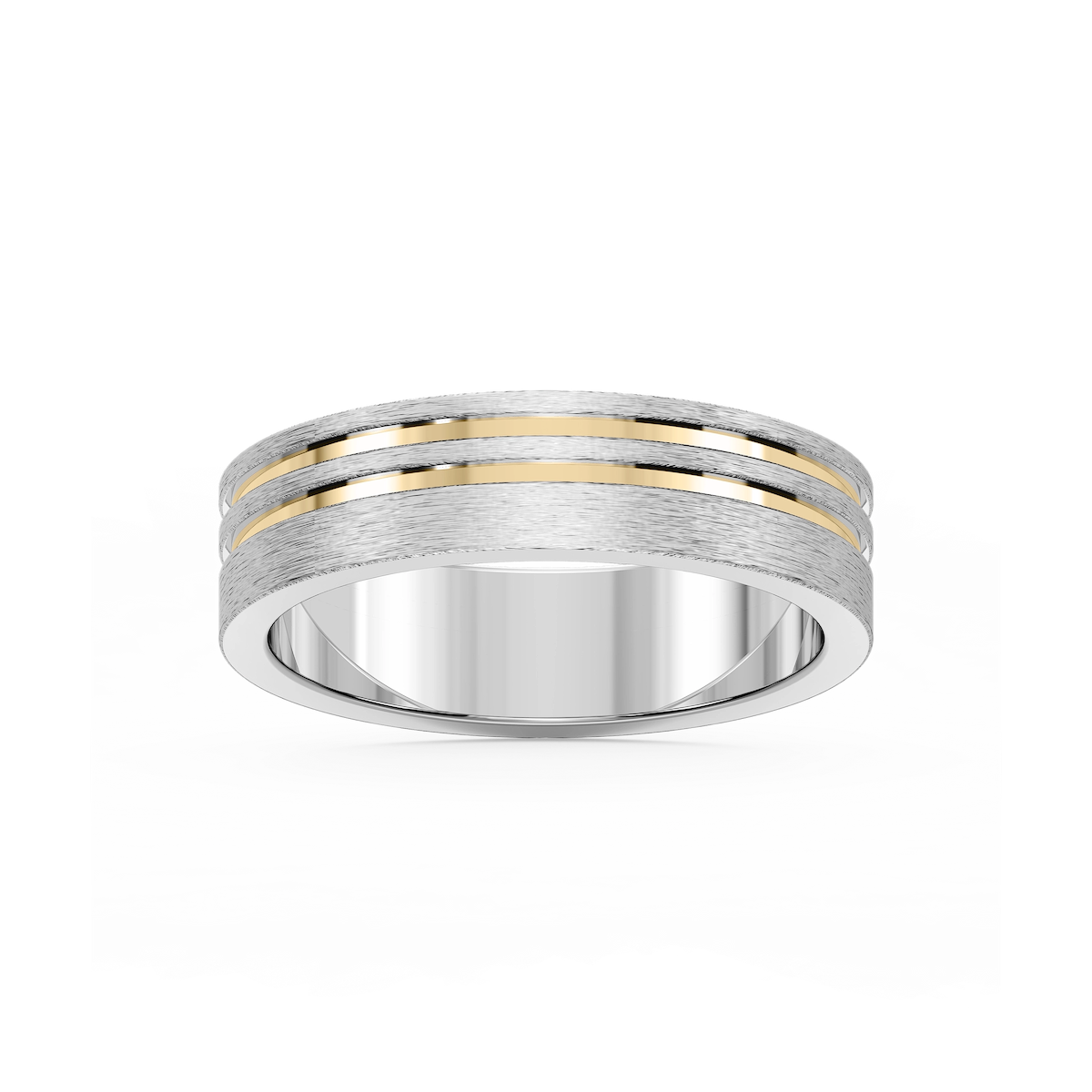 Vale 6.00mm Double Grooves Plain Metal Band