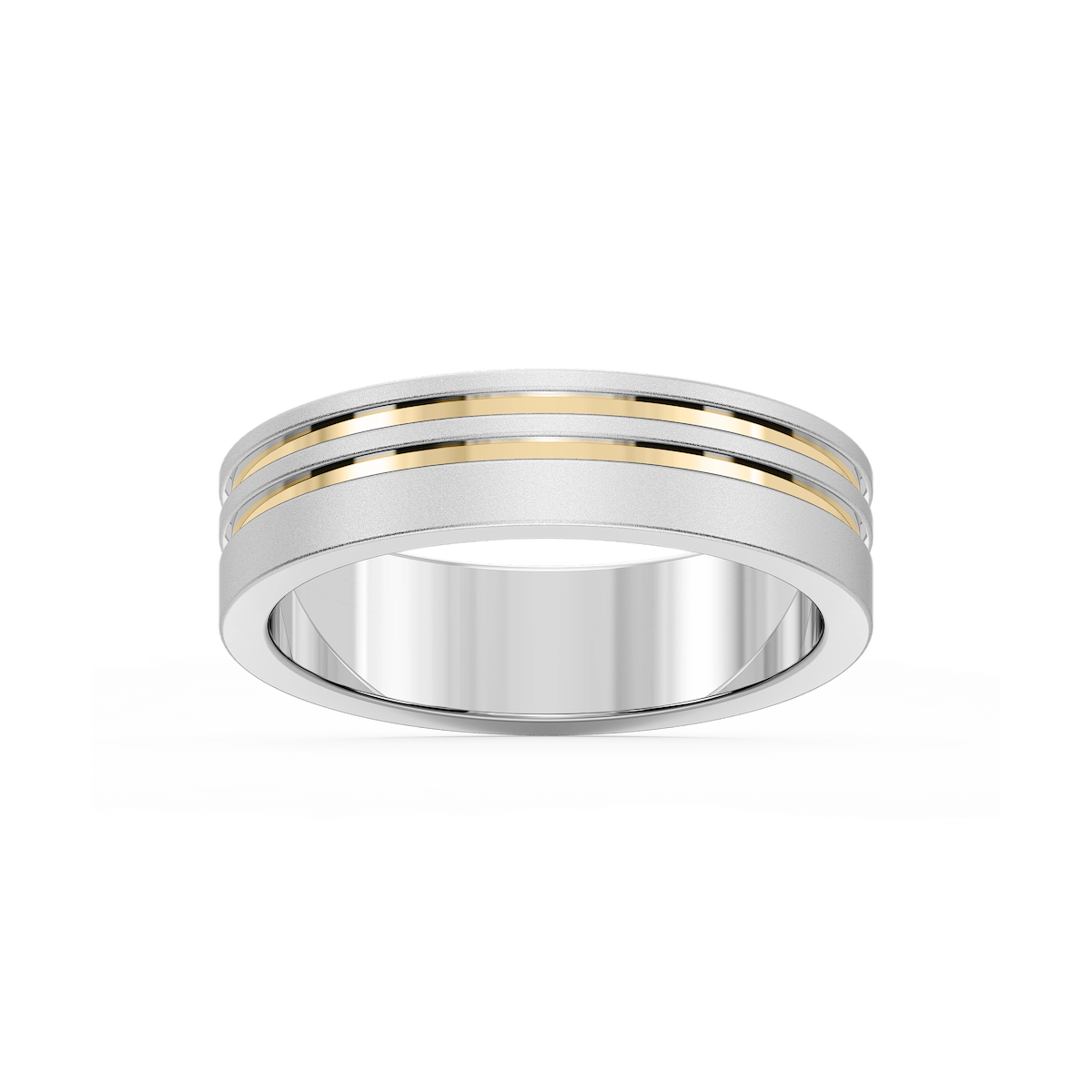 Vale 6.00mm Double Grooves Plain Metal Band