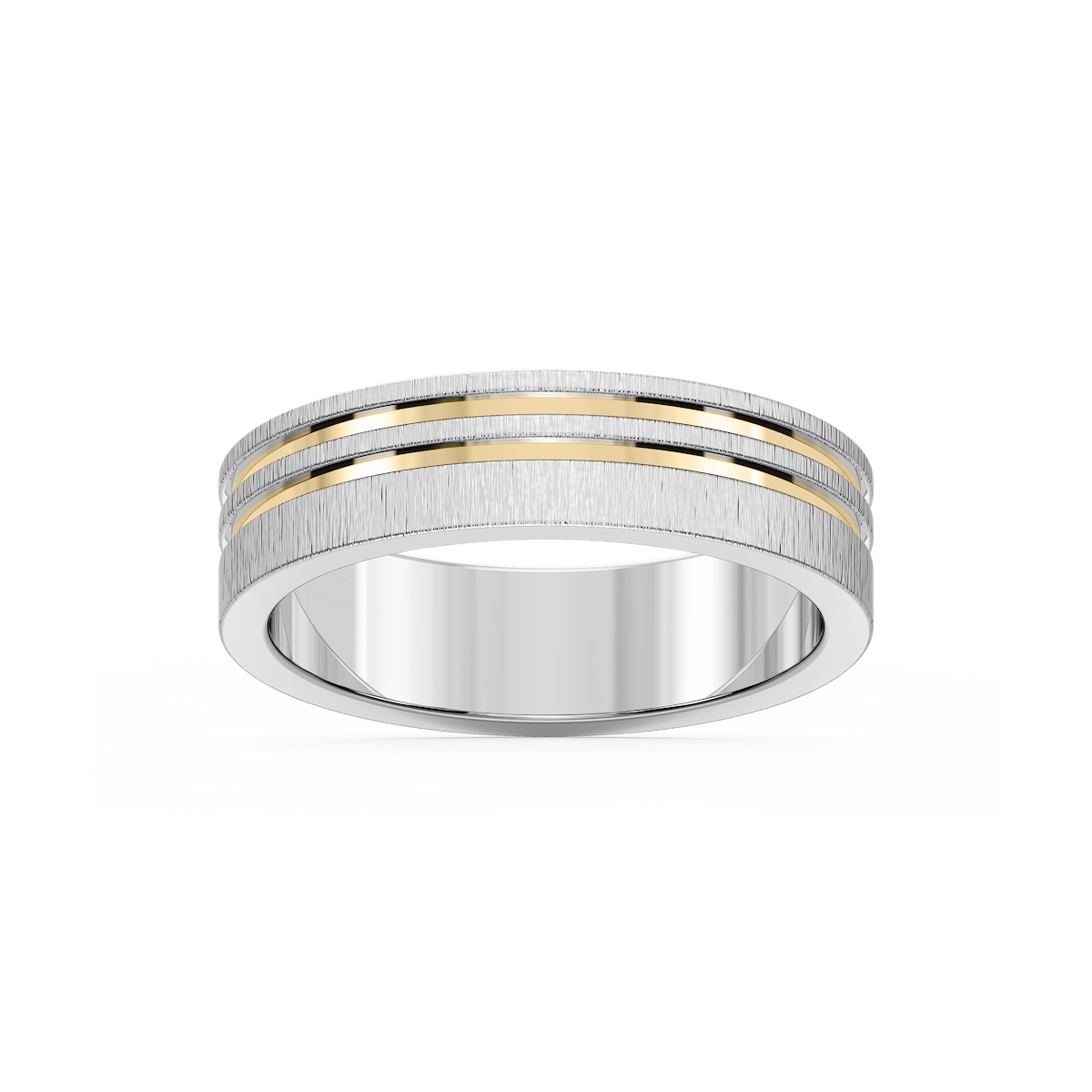 Vale 6.00mm Double Grooves Plain Metal Band