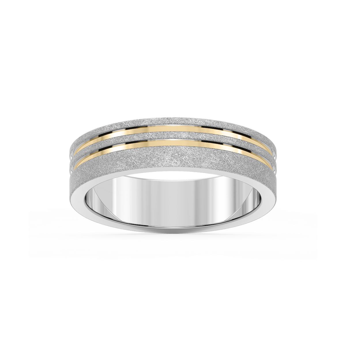 Vale 6.00mm Double Grooves Plain Metal Band