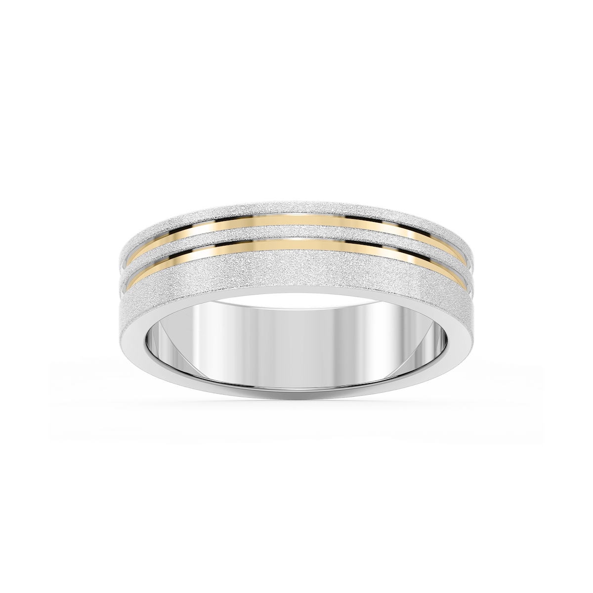 Vale 6.00mm Double Grooves Plain Metal Band