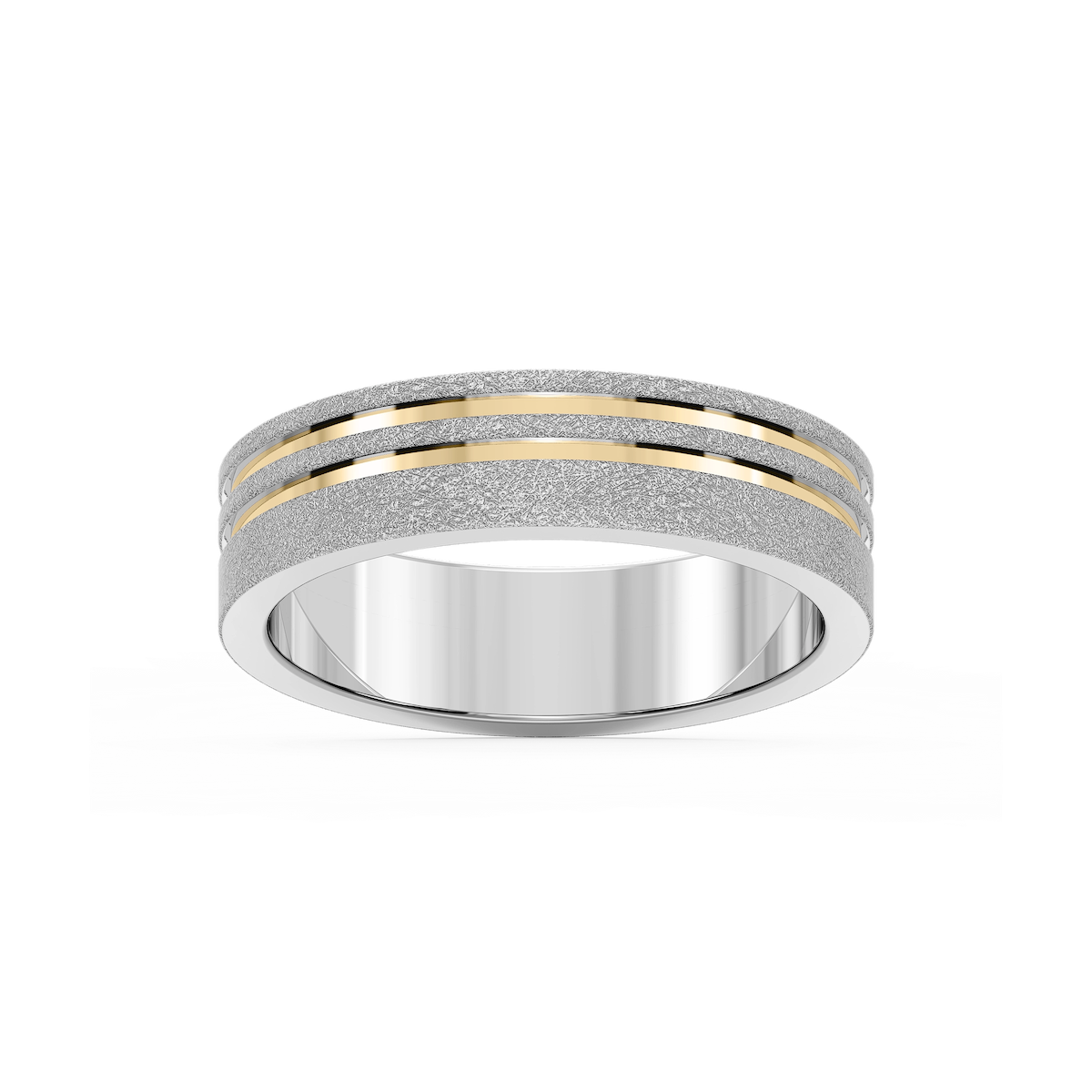 Vale 6.00mm Double Grooves Plain Metal Band
