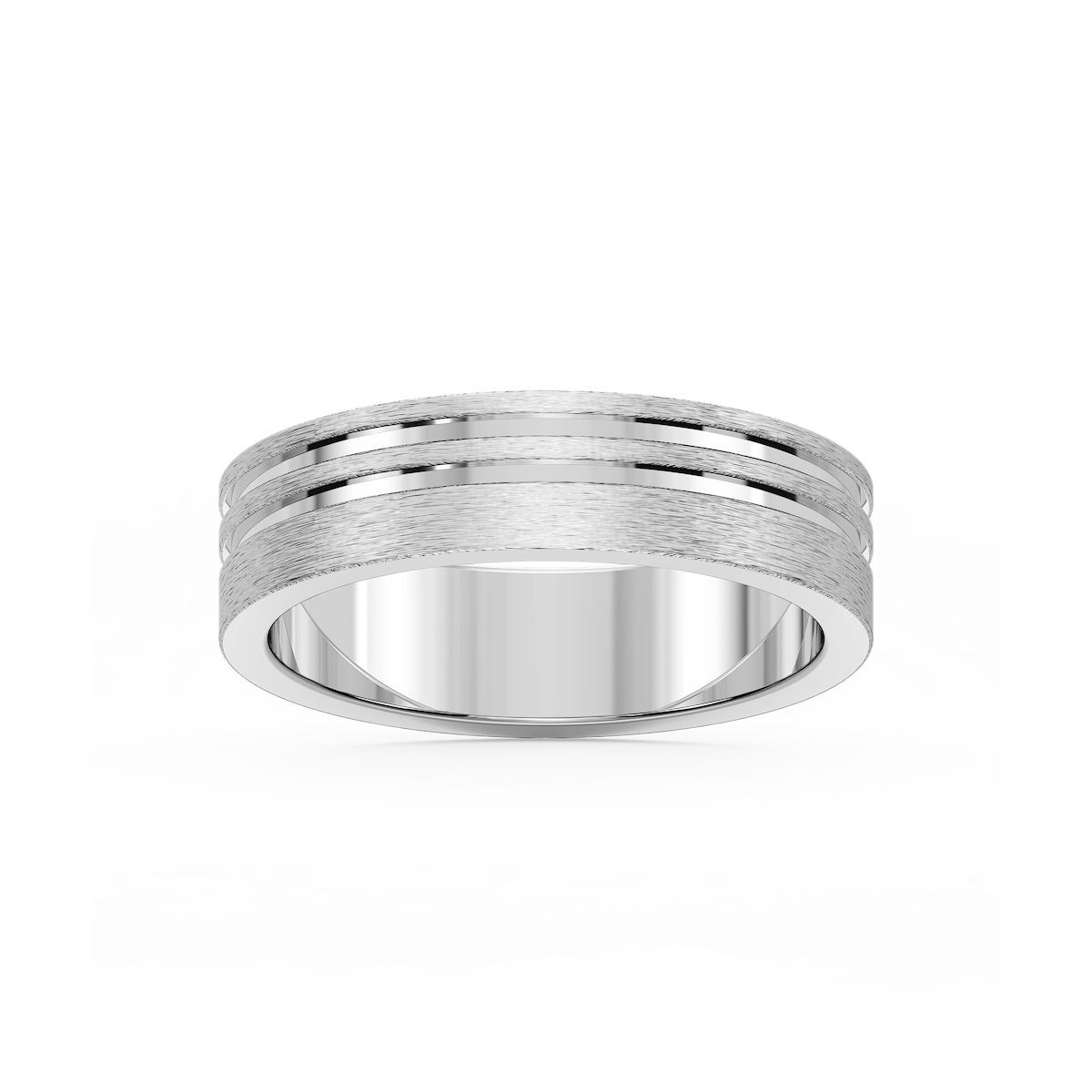 Vale 6.00mm Double Grooves Plain Metal Band