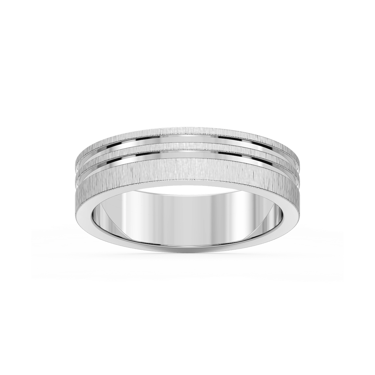 Vale 6.00mm Double Grooves Plain Metal Band