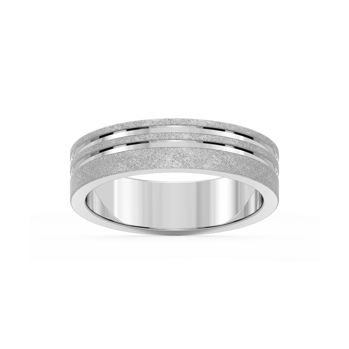 Vale 6.00mm Double Grooves Plain Metal Band