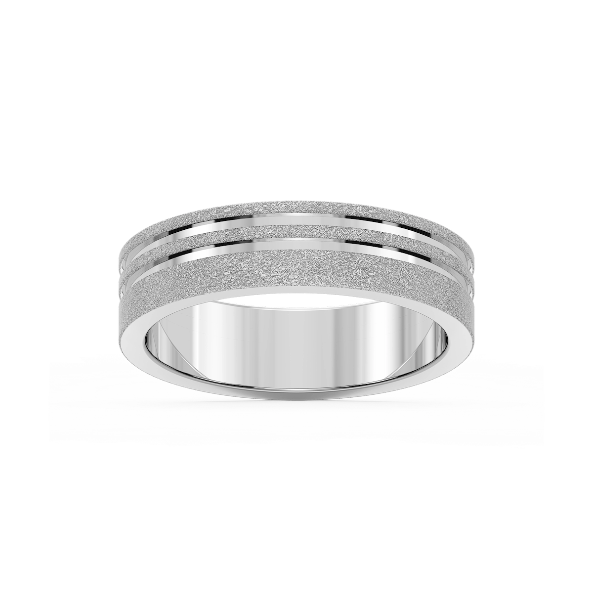 Vale 6.00mm Double Grooves Plain Metal Band