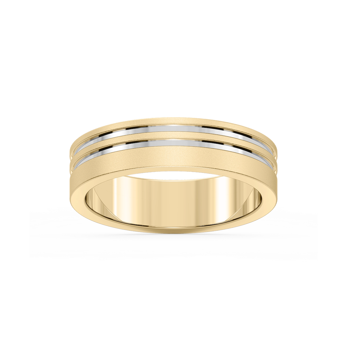 Vale 6.00mm Double Grooves Plain Metal Band