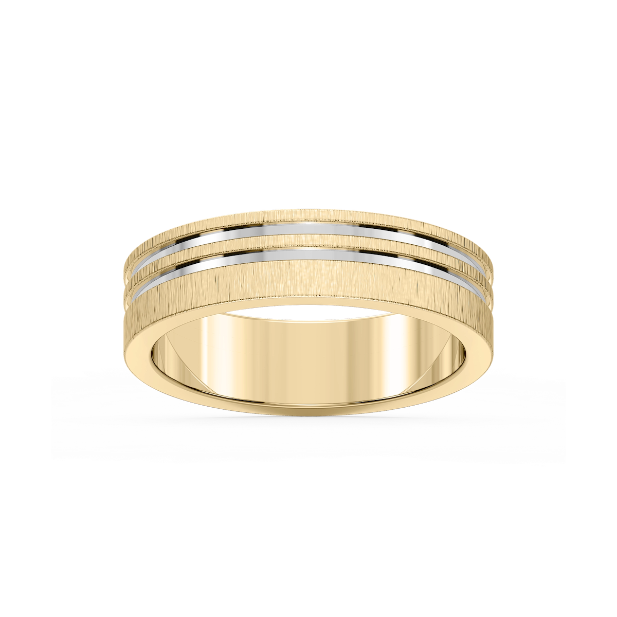 Vale 6.00mm Double Grooves Plain Metal Band