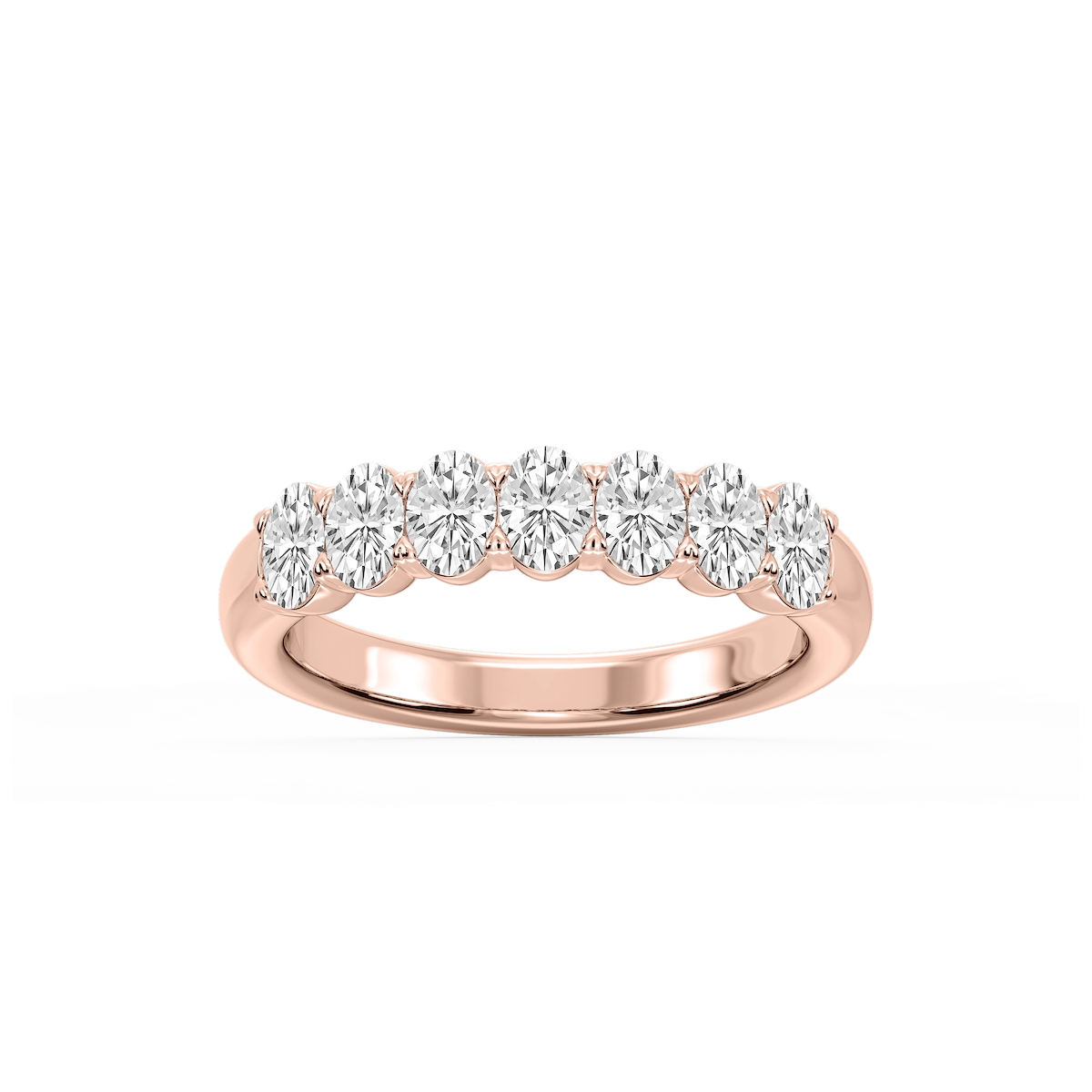 Valerie Oval Lab Grown Diamond 7-Stone V-Prong Anniversary Band