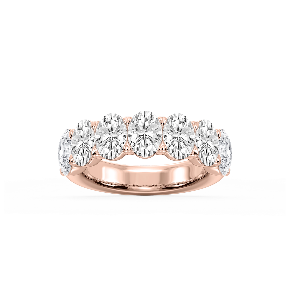 Valerie Oval Lab Grown Diamond 7-Stone V-Prong Anniversary Band