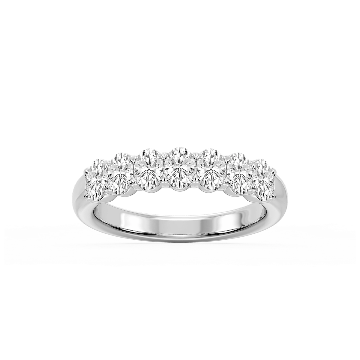 Valerie Oval Lab Grown Diamond 7-Stone V-Prong Anniversary Band