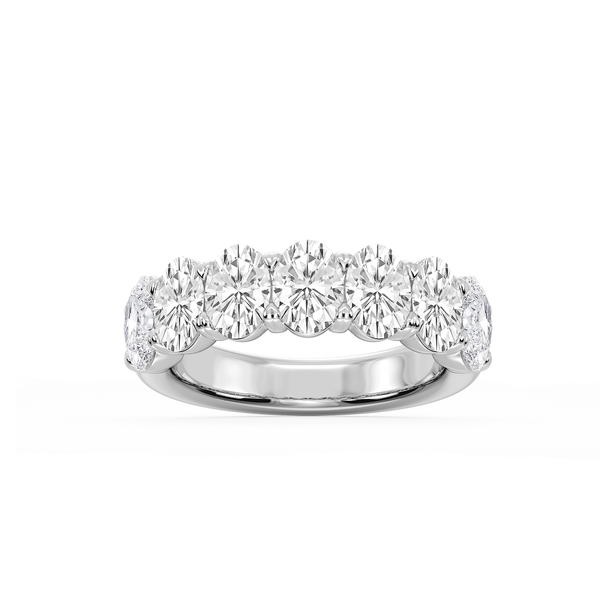 Valerie Oval Lab Grown Diamond 7-Stone V-Prong Anniversary Band