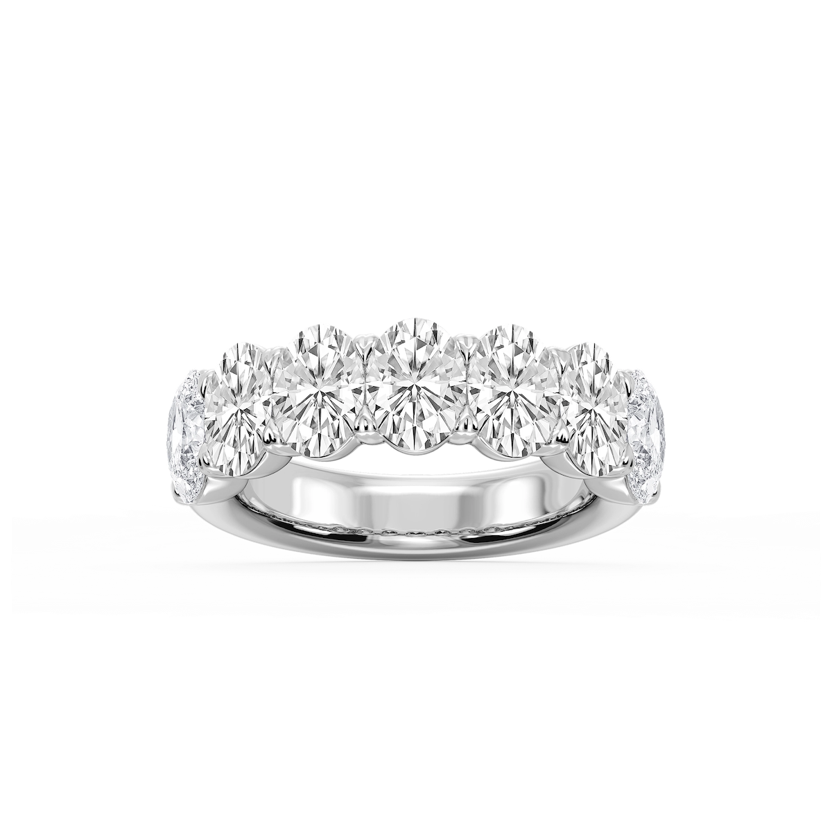 Valerie Oval Lab Grown Diamond 7-Stone V-Prong Anniversary Band