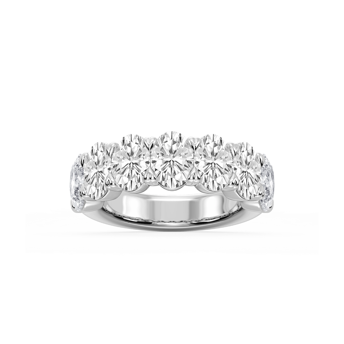 Valerie Oval Lab Grown Diamond 7-Stone V-Prong Anniversary Band