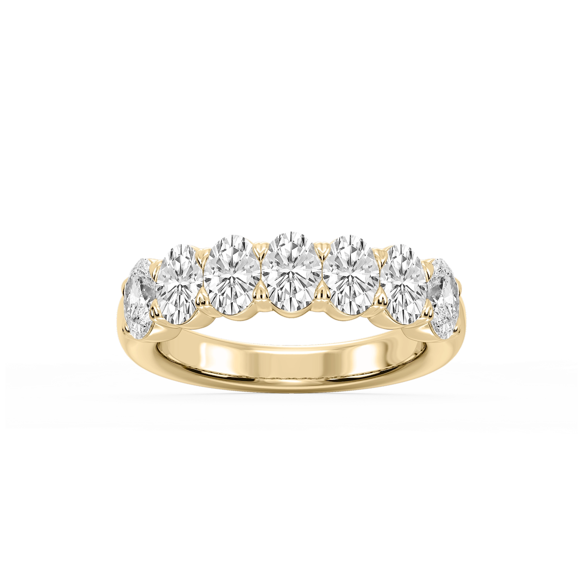Valerie Oval Lab Grown Diamond 7-Stone V-Prong Anniversary Band