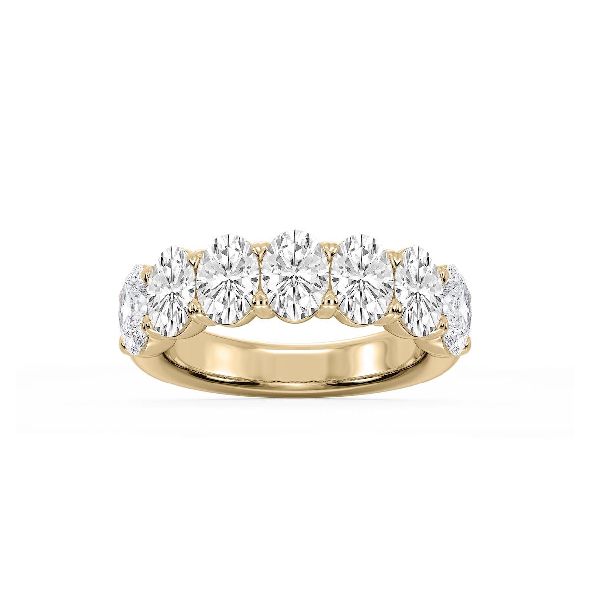 Valerie Oval Lab Grown Diamond 7-Stone V-Prong Anniversary Band