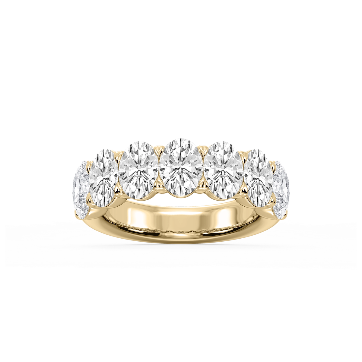 Valerie Oval Lab Grown Diamond 7-Stone V-Prong Anniversary Band