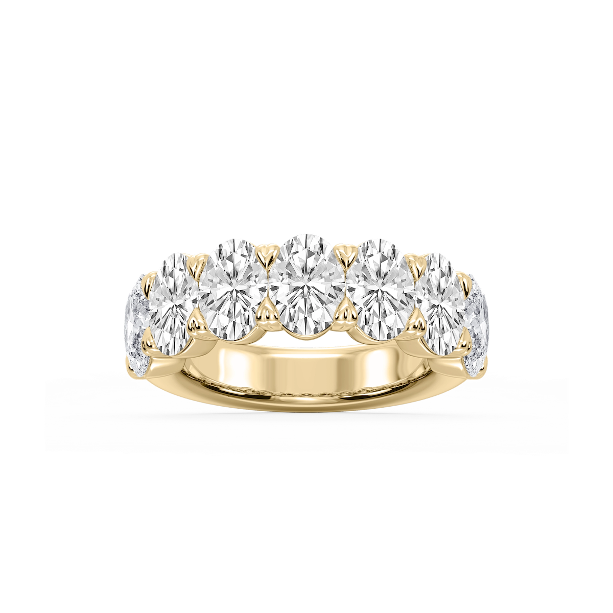 Valerie Oval Lab Grown Diamond 7-Stone V-Prong Anniversary Band