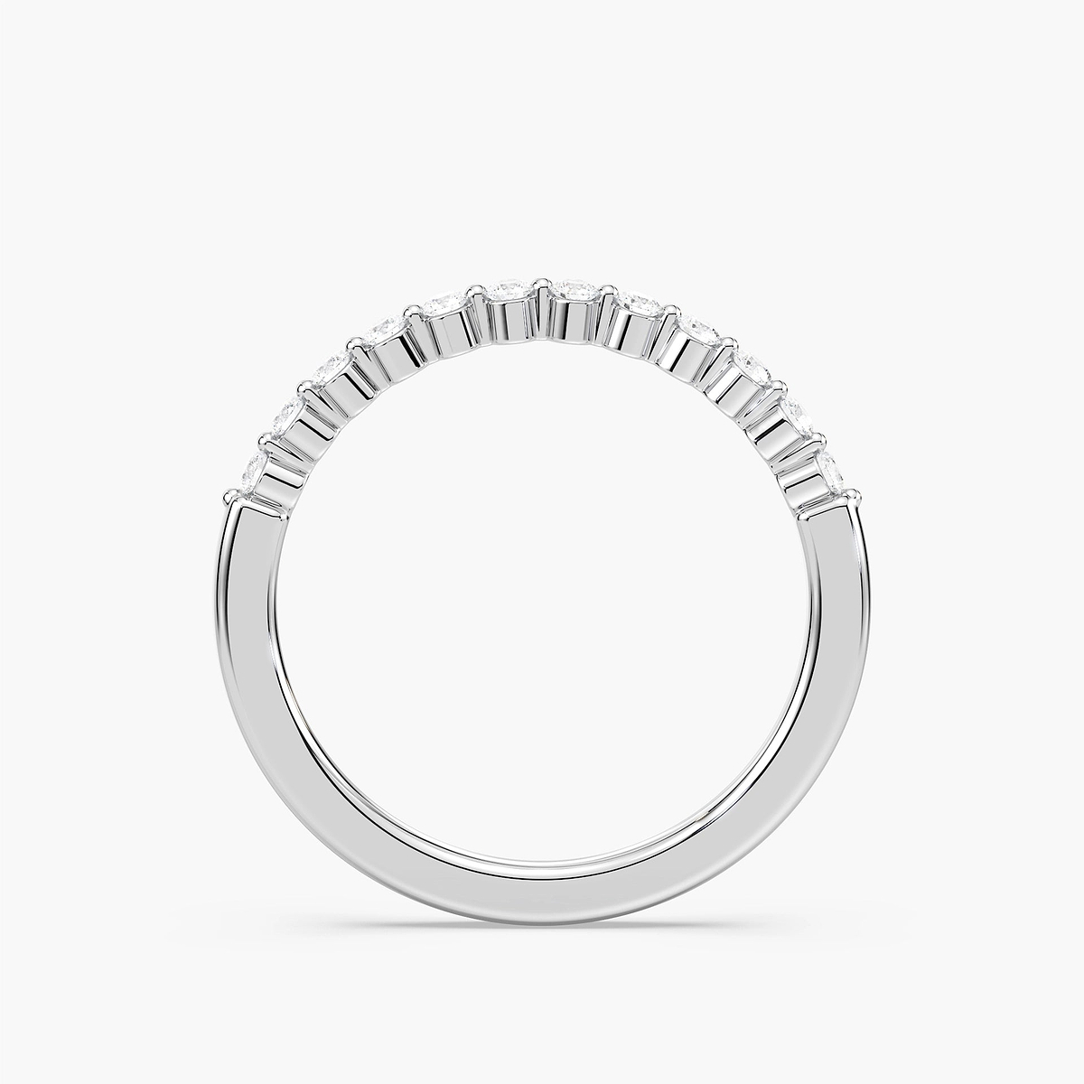 Willow 1/5 ctw Round Lab Grown Diamond Shared Prong Stackable Band
