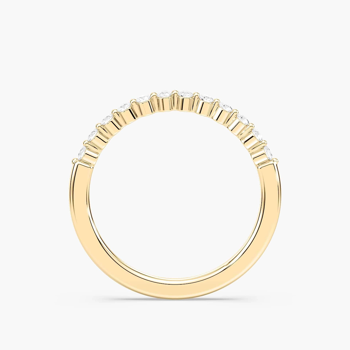 Willow 1/5 ctw Round Lab Grown Diamond Shared Prong Stackable Band